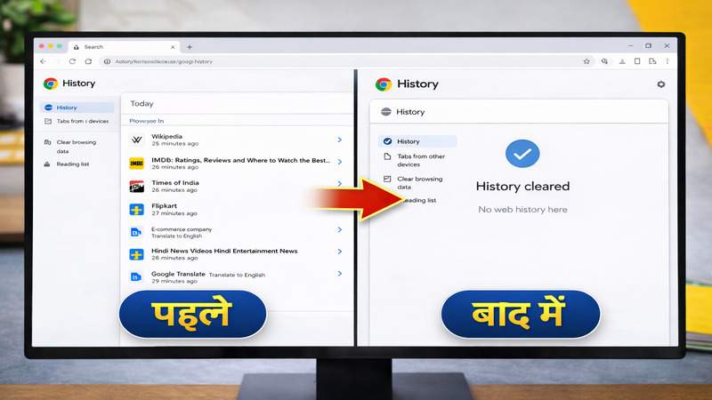 Google Chrome History Delete कैसे करें